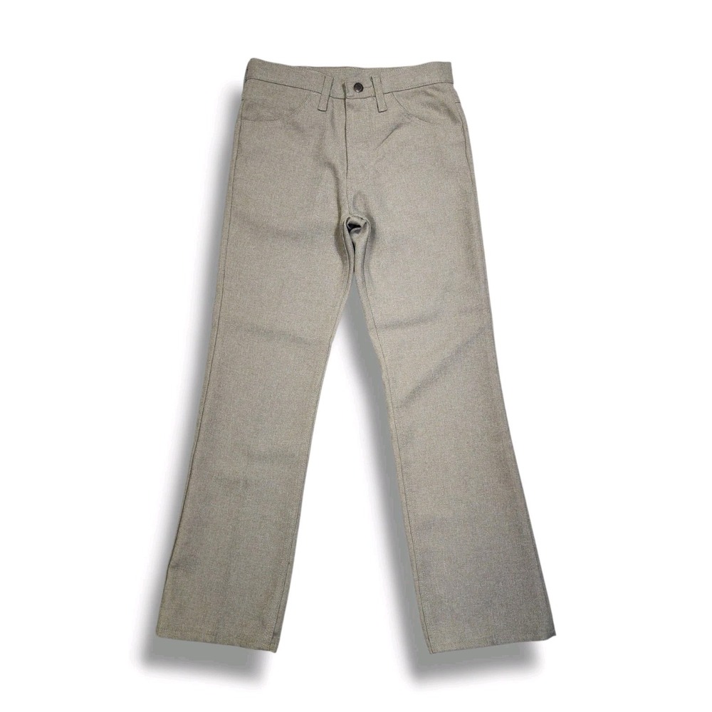 Vintage Wrangler‎ Western Heathered Tan 100% Polyester Pants Men's 29x30 82HT